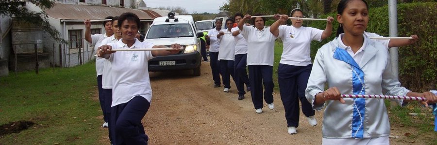  â€˜n Vrolike optog tydens â€˜n vorige Opedag te Elim Home (Argieffoto)  